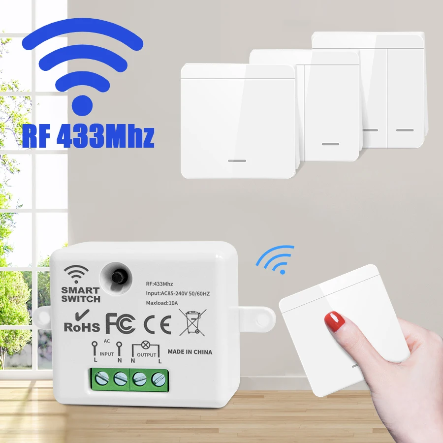 Outdoor Power Outlet With Remote Control - Interruttore della luce da parete senza