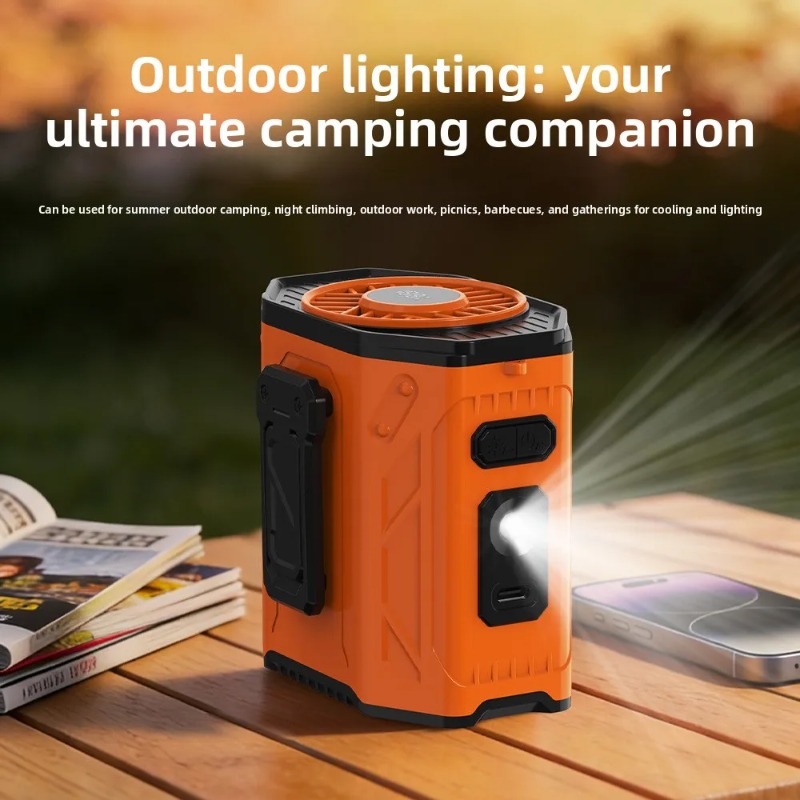 Outdoor Power Fan - Ventilatore da lavoro per esterni, 3600mAh