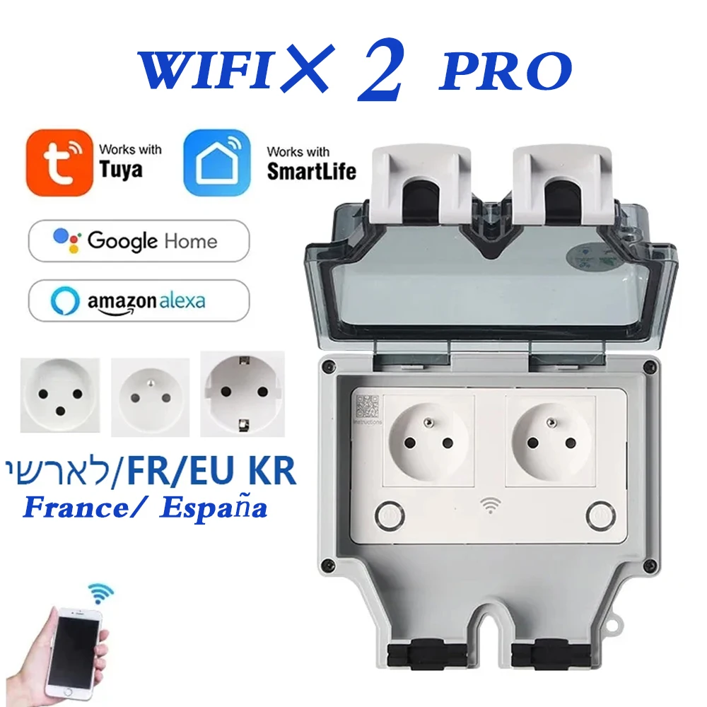 Outdoor Power Outlet With Remote Control - Presa a muro elettrica impermeabile Tuya