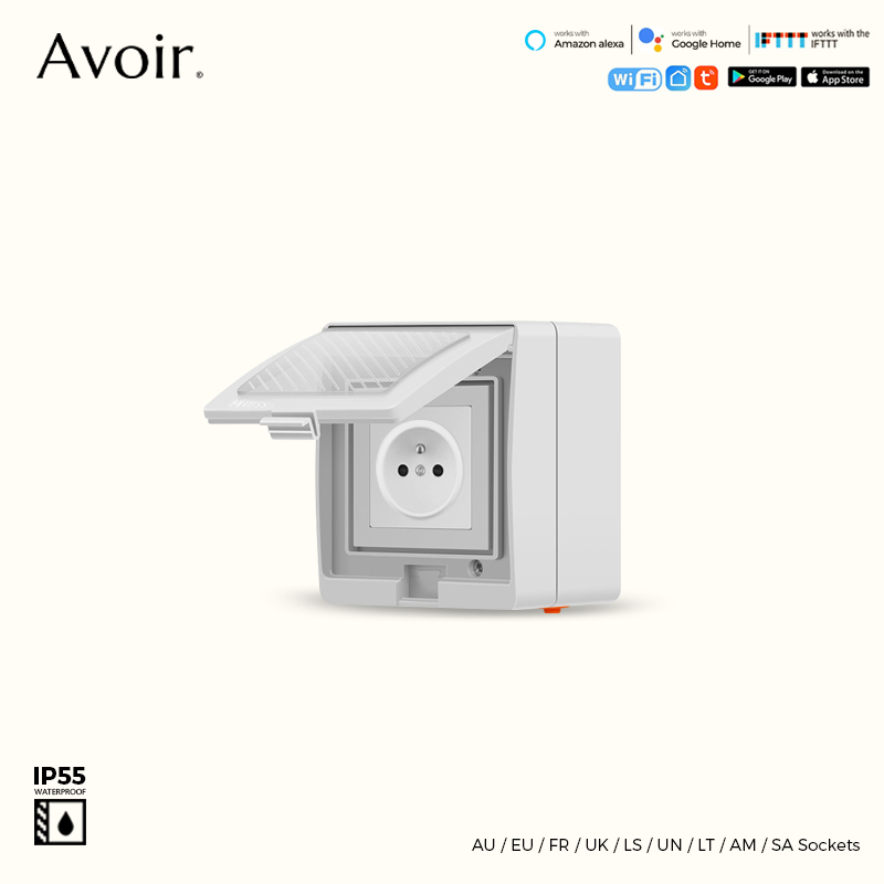 Outdoor Power Outlet With Remote Control - Presa Wifi impermeabile intelligente av80-tuya con