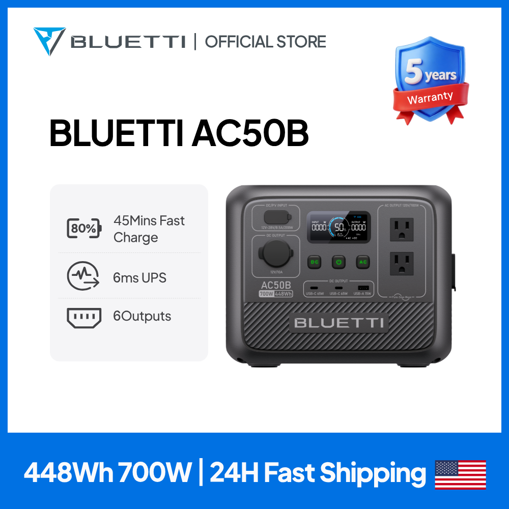 Outdoor Power Wash - BLUETTI AC50B Stazione di Alimentazione Portatile