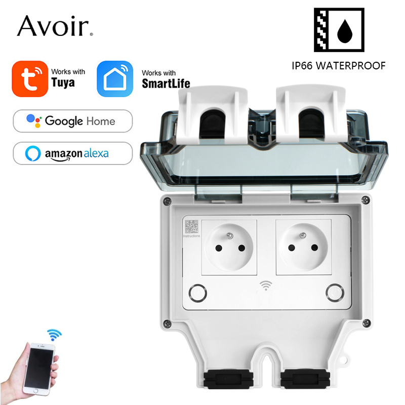 Outdoor Power Outlet With Remote Control - Av80-tuya presa di corrente IP66 Wifi