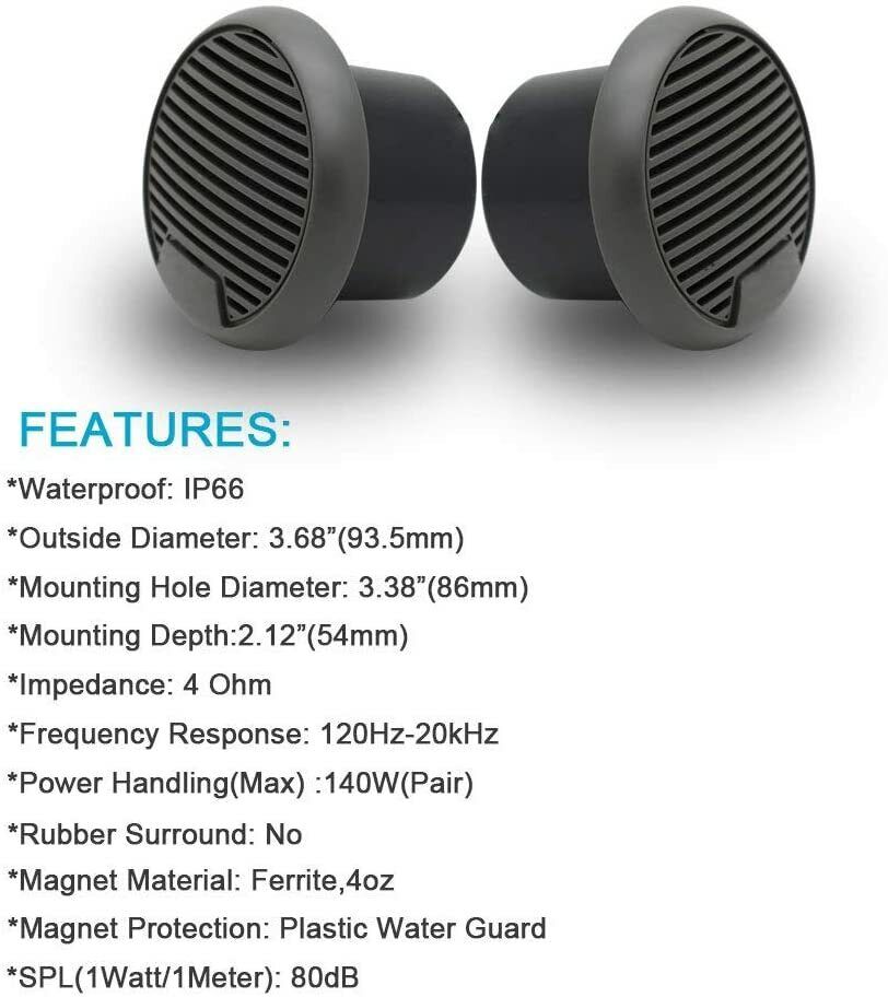 Herdio 2PCS 3 '' Altoparlanti  - Outdoor Power For Hot Tub recensione e prezzo