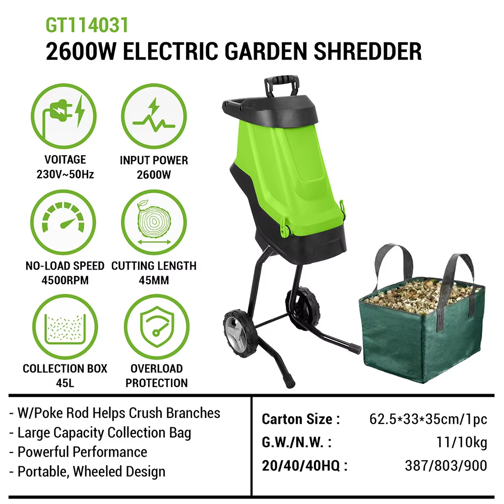Trituratore Elettrico da Giard - Garden Shredder Chipper recensione e prezzo